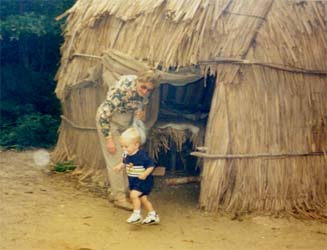 Indian hut at Plimoth 
Plantation